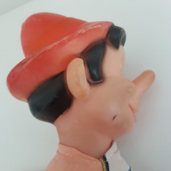 Vintage PINOCCHIO Rubber Face Hand Muppet Marked Gund Hong Kong Disney Character - Picture 9 of 13